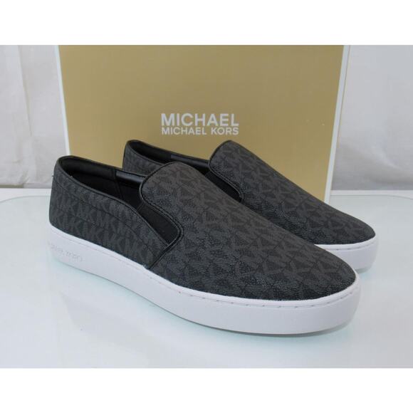 Michael Kors Keaton Slip On Sneakers Shoes MK Signature Black Size 8.5 - Picture 6 of 10